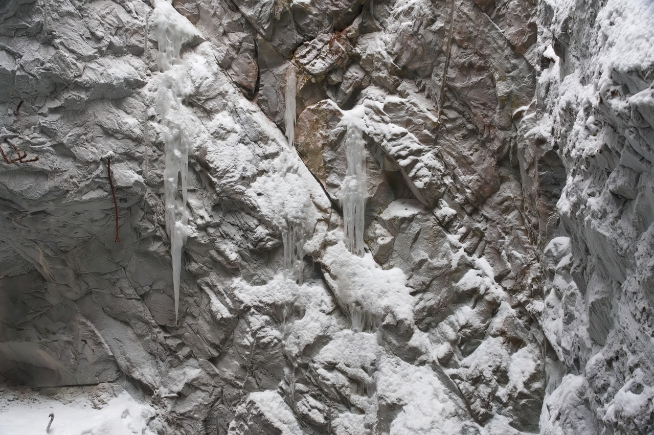 Frozen cliff
