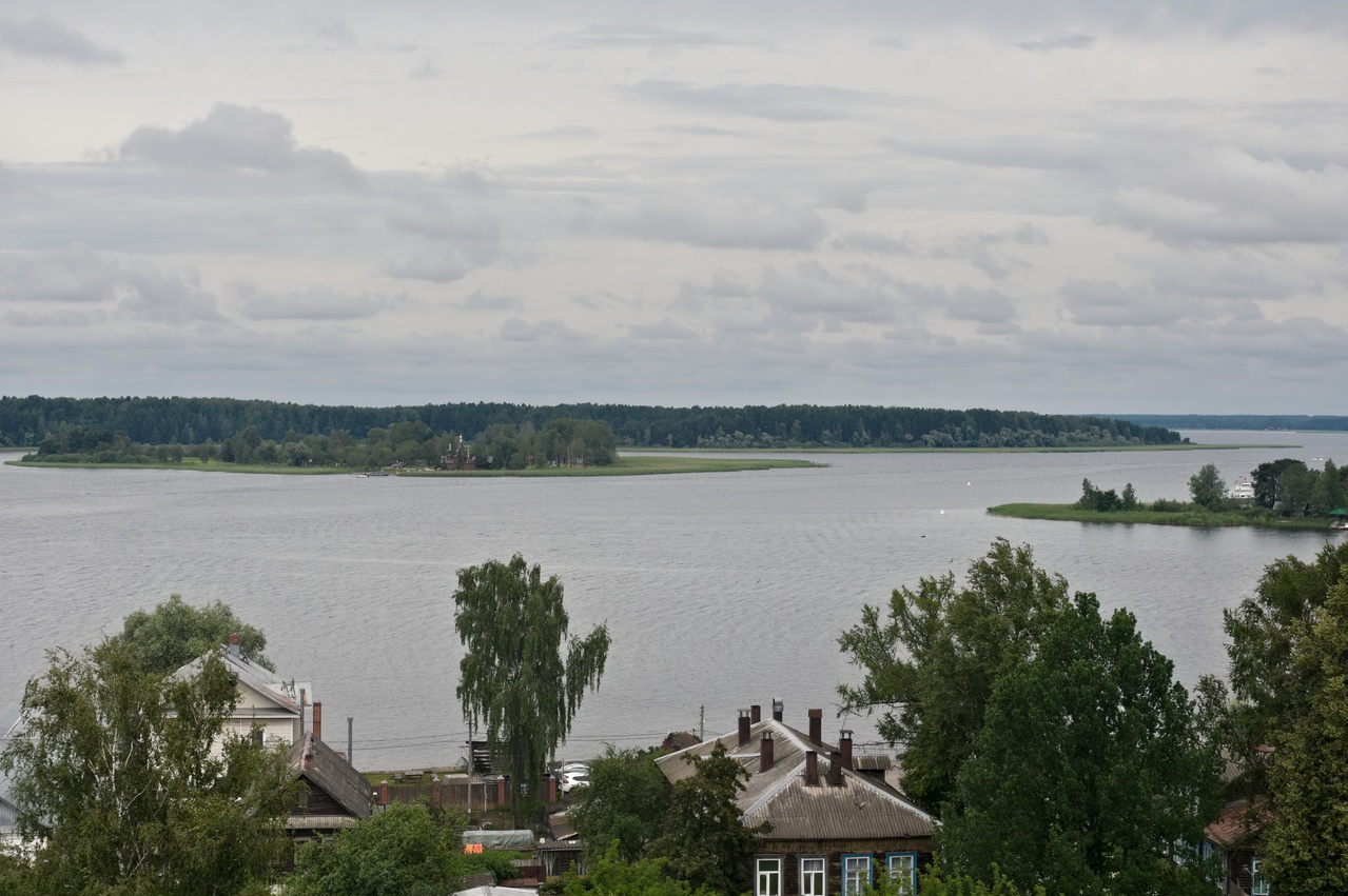Island with a chapel on the lake